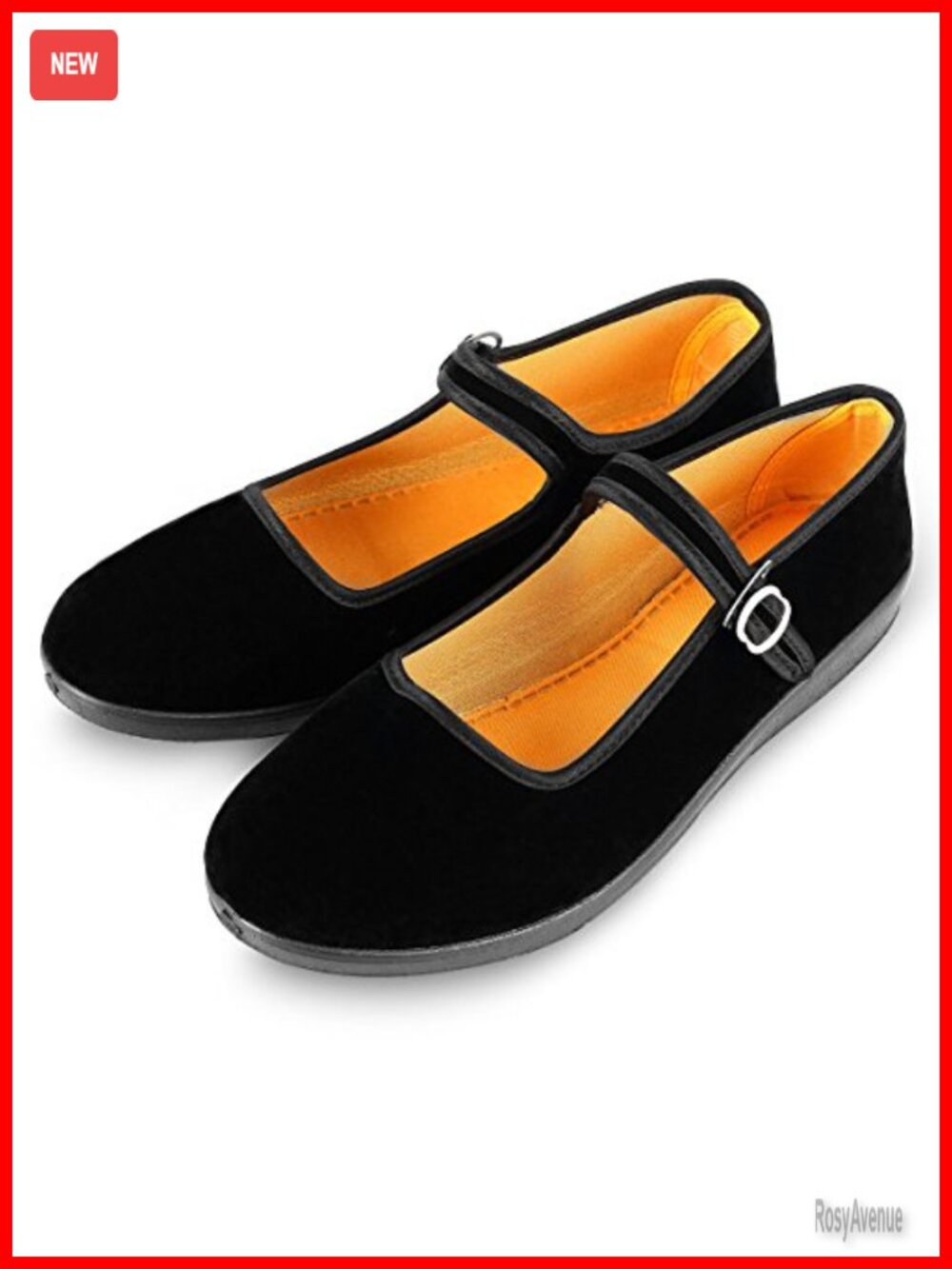 Velvet Mary Jane Flats Cotton Old Beijing Dance Yoga Shoes